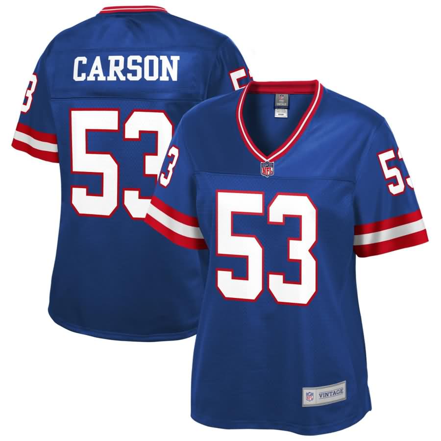 Harry Carson New York Giants NFL Pro Line Women's Retired Player Jersey - Royal