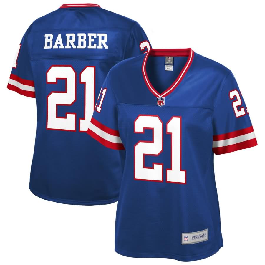 Tiki Barber New York Giants NFL Pro Line Women's Retired Player Jersey - Royal