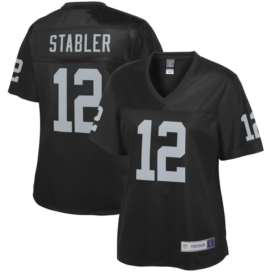 Ken Stabler Oakland Raiders NFL Pro Line Women's Retired Player Jersey - Black