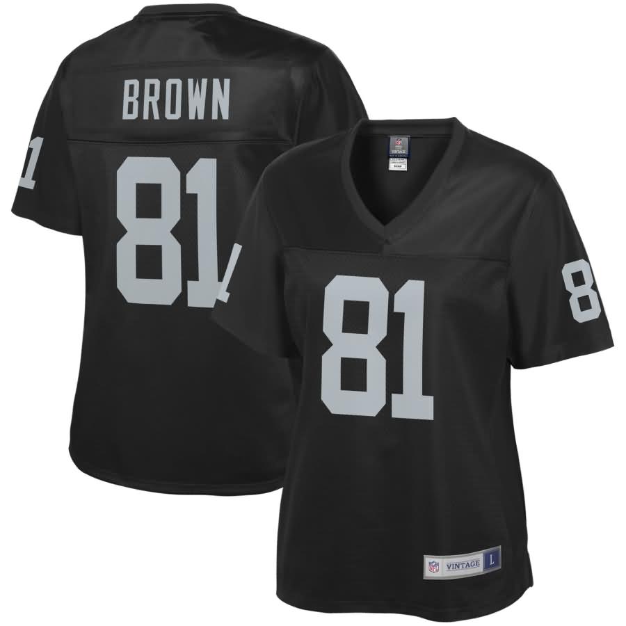 Tim Brown Oakland Raiders NFL Pro Line Women's Retired Player Jersey - Black