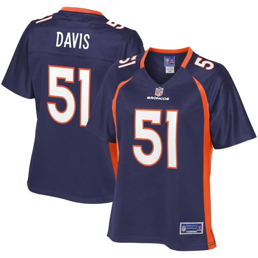 Todd Davis Denver Broncos NFL Pro Line Women's Alternate Player Jersey - Navy