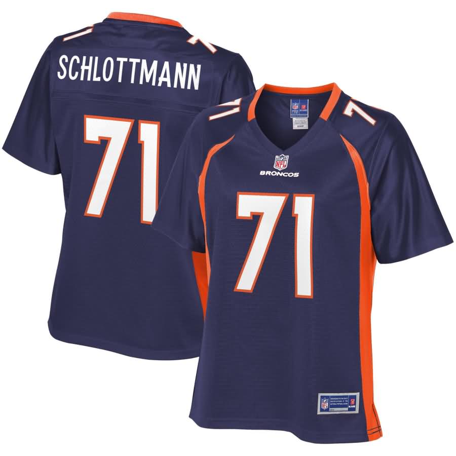 Austin Schlottmann Denver Broncos NFL Pro Line Women's Alternate Player Jersey - Navy